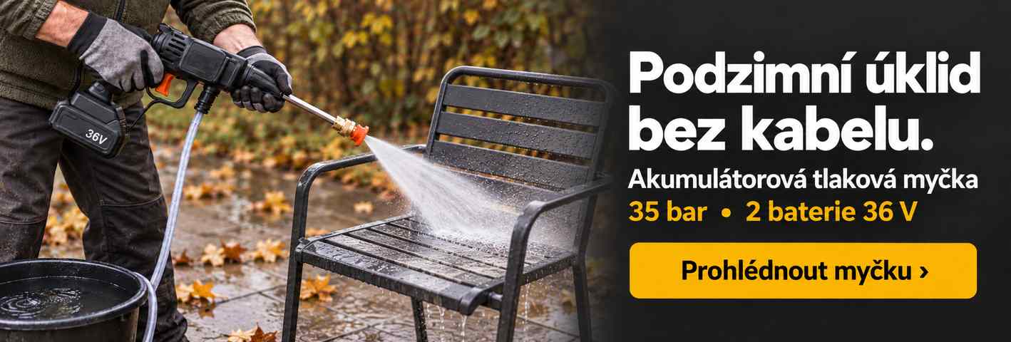 Akumulátorová tlaková myčka 35 bar se dvěma bateriemi 36 V