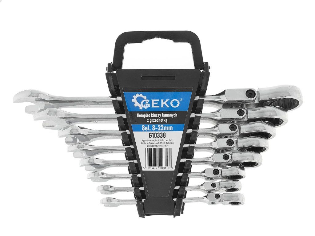 Sada klíčů s ráčnou Geko – detail ráčnového mechanismu