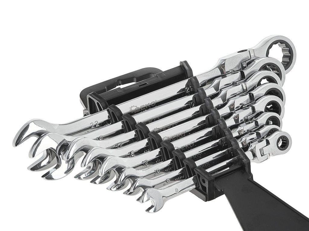 Sada klíčů s ráčnou Geko – ergonomická rukojeť