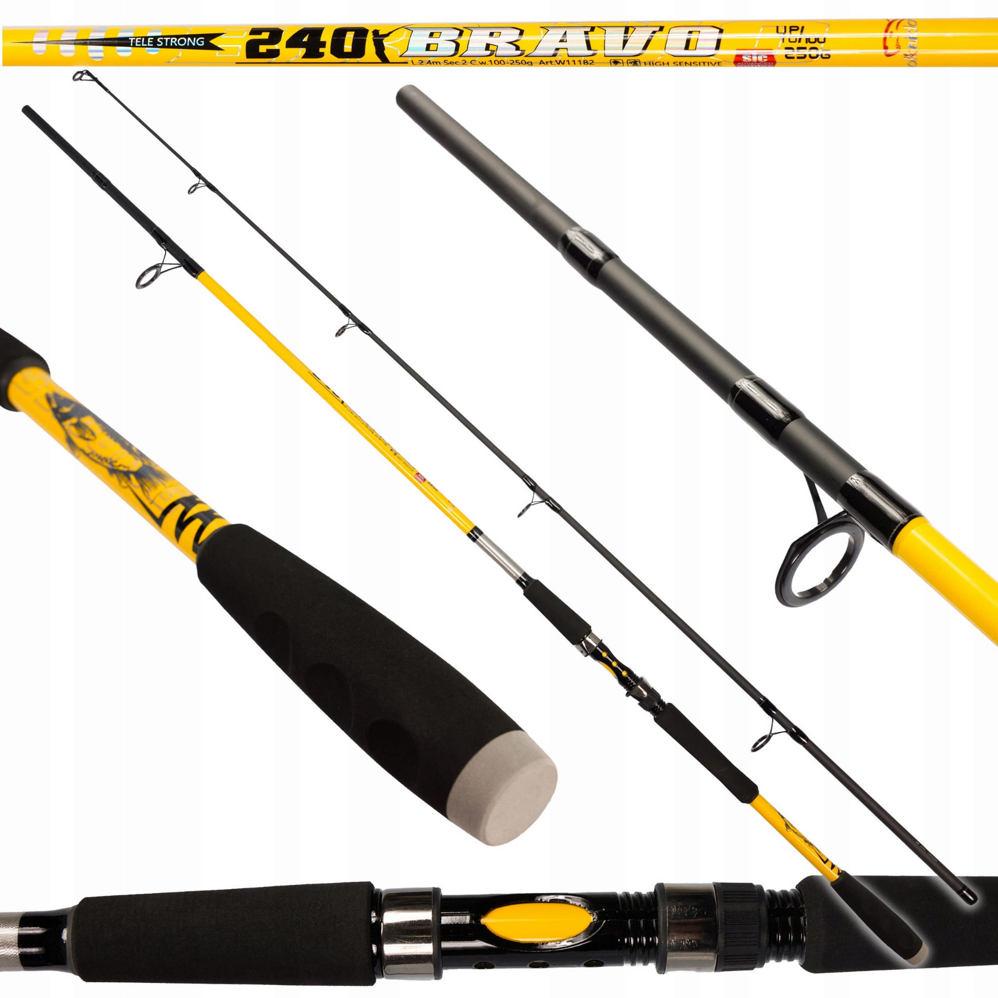 Rybářský prut na sumce Hokkaido brawo 2,4 m, 100–250 g, fullblank 2