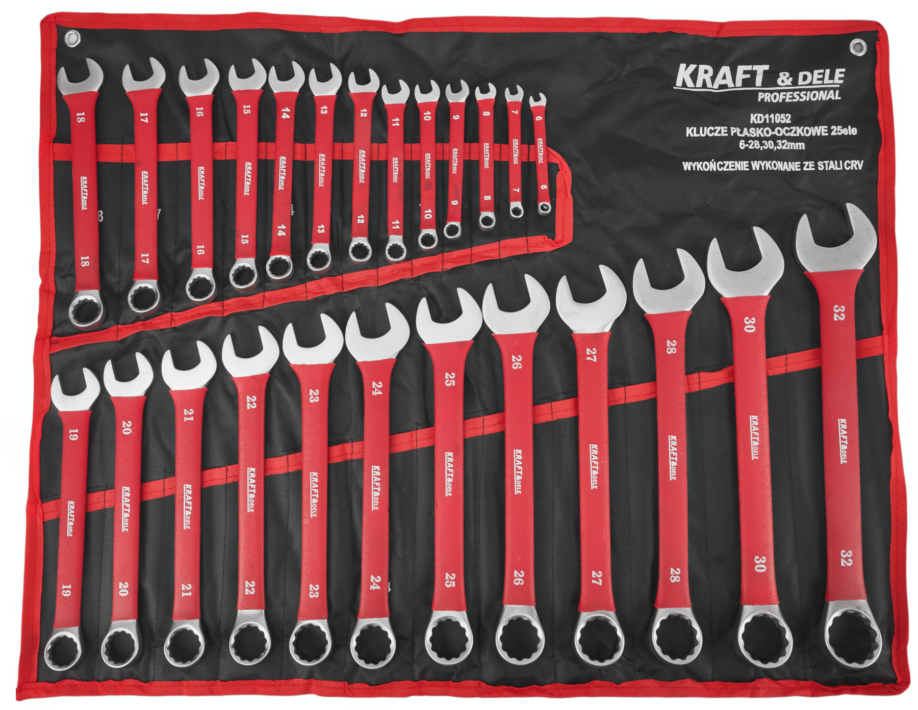 Sada očkoplochých klíčů Kraft&Dele KD11052 – detail klíčů