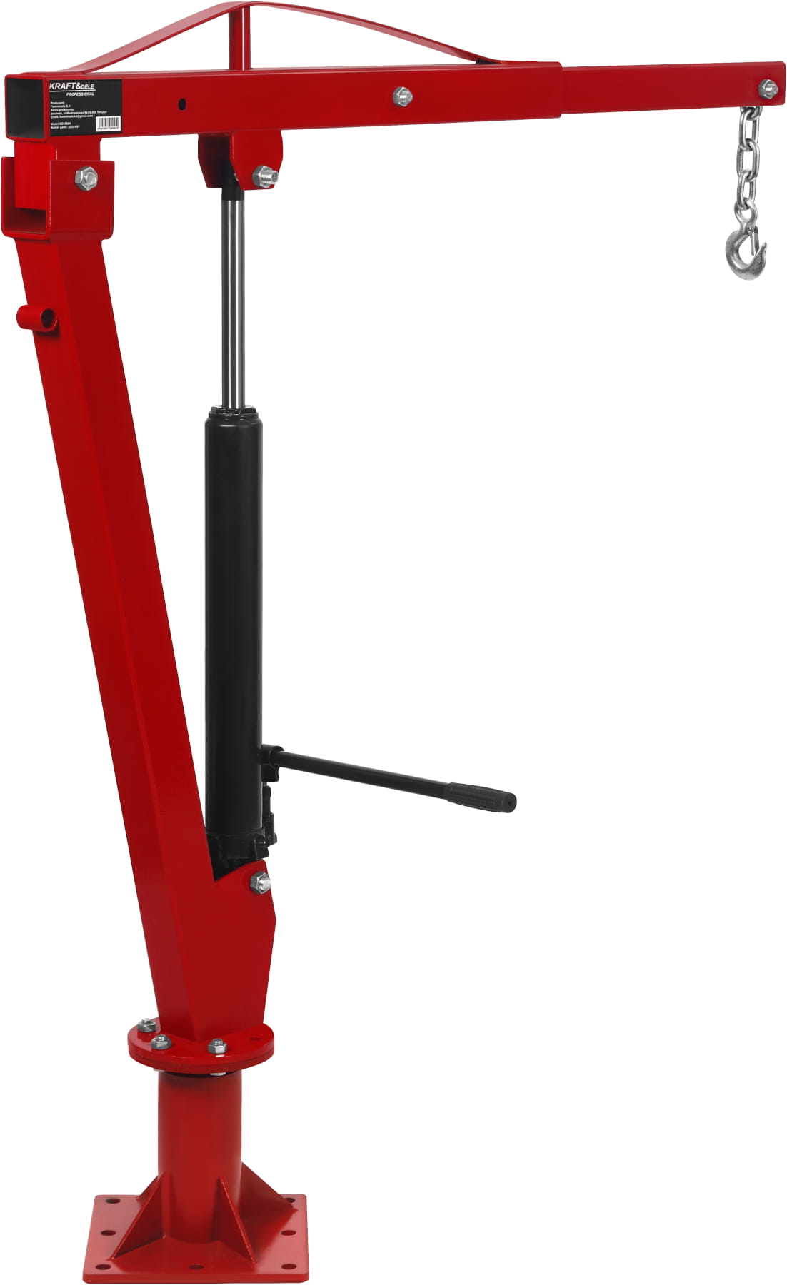 Hydraulický jeřáb HDS 1000 kg KD12684 — montážní základna