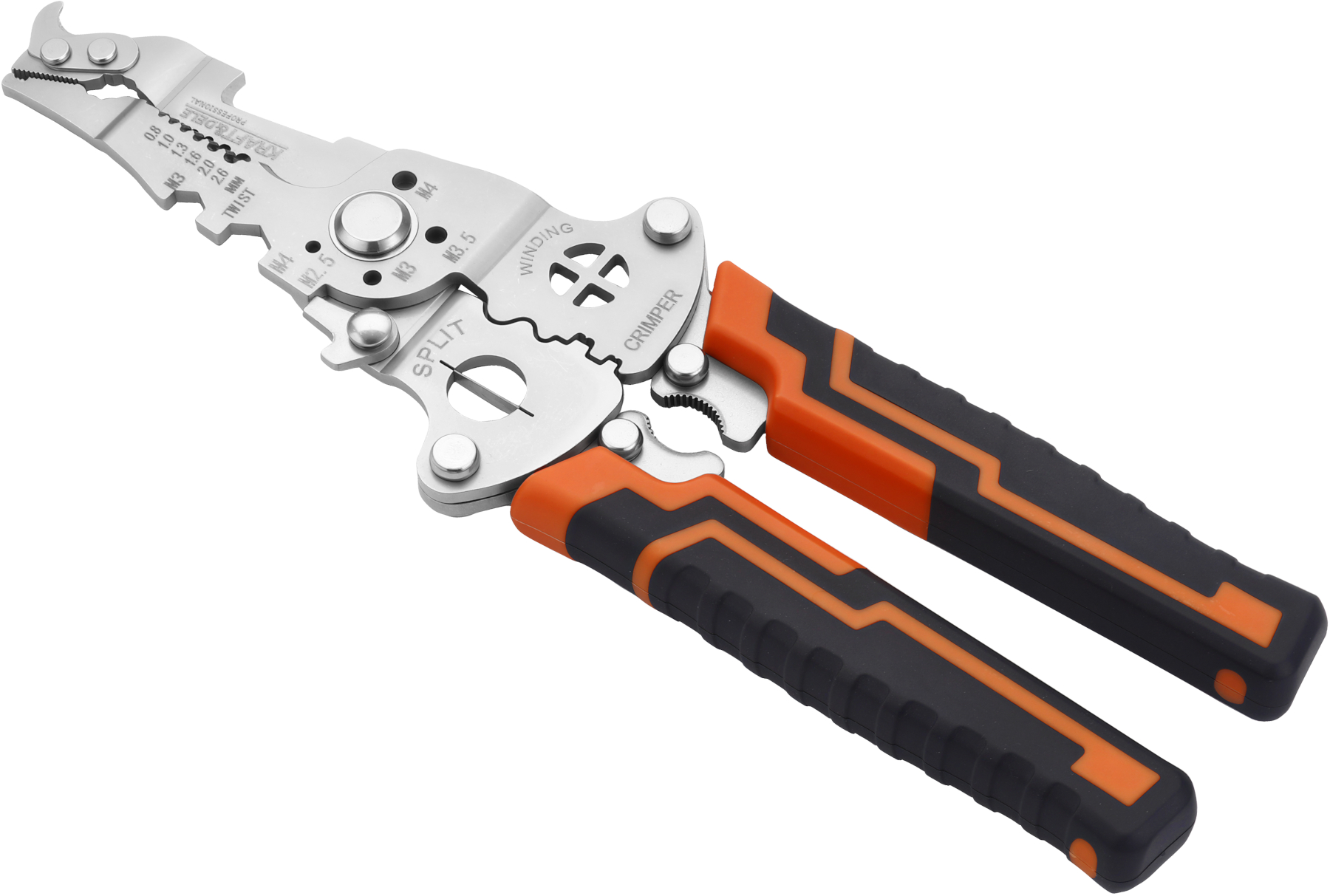 Kraft&Dele KD12693 — detail lisovacích otvorů M2,5–M4