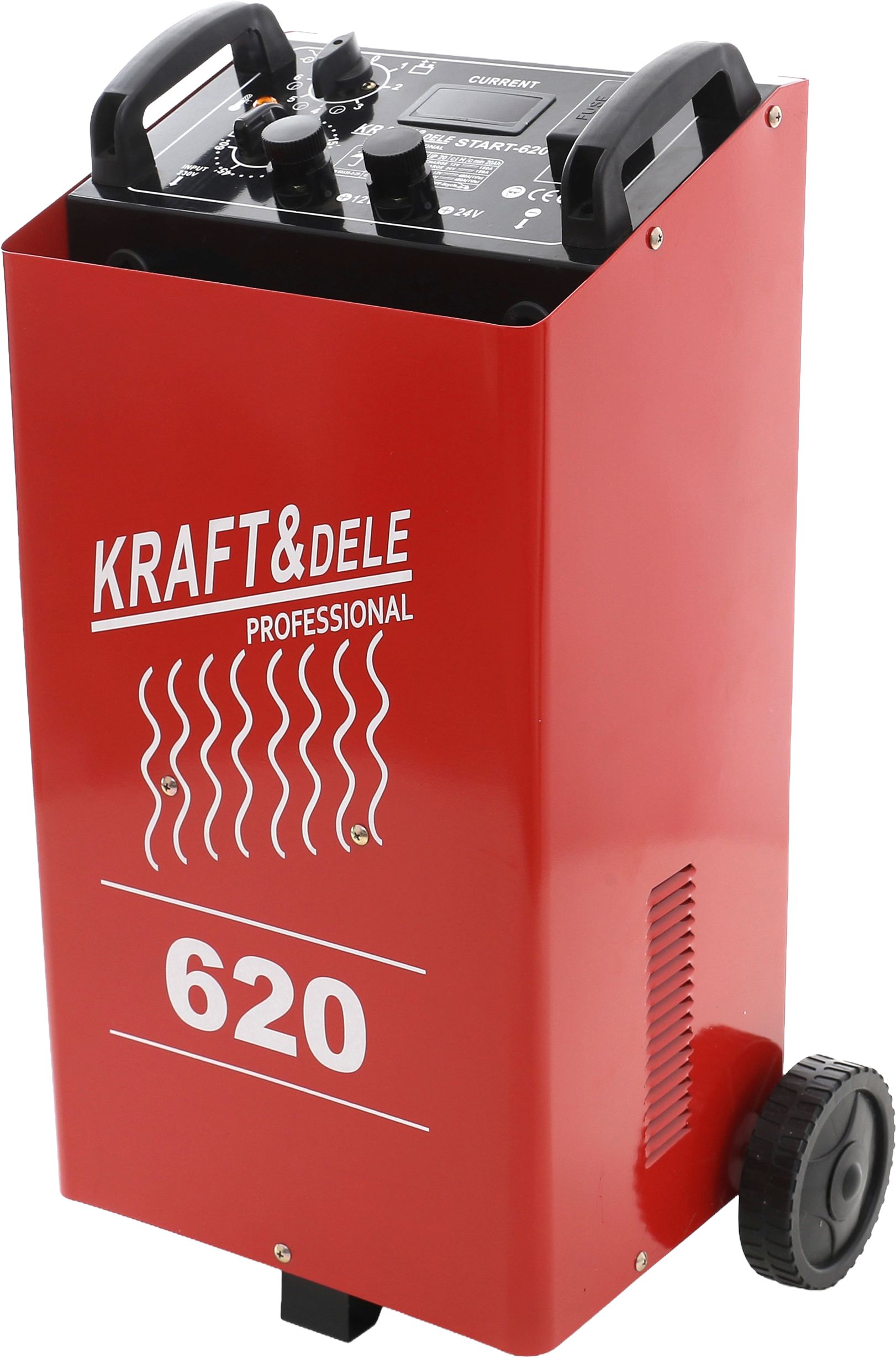 Nabíječka autobaterie Kraft Dele KD1915 – LCD displej a ovládání