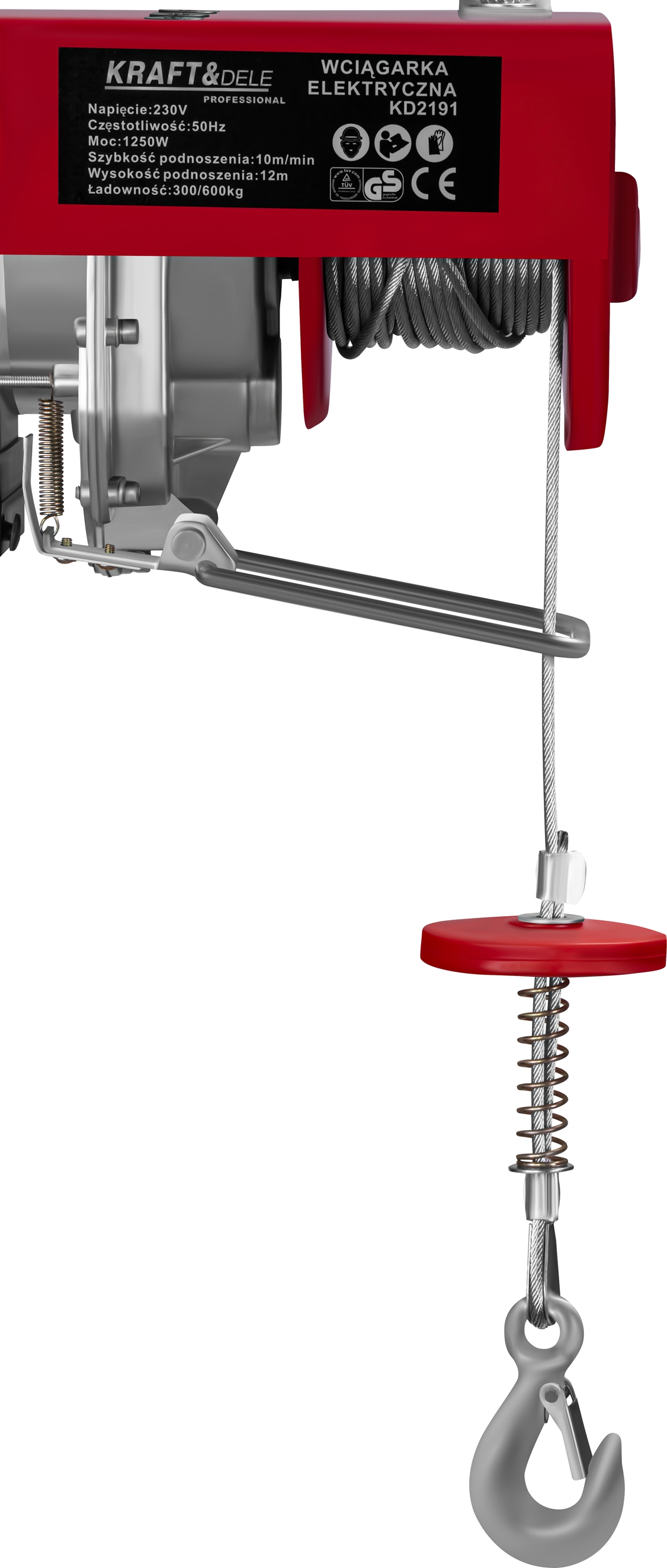 Elektrický naviják KD2191 — zdvih motoru
