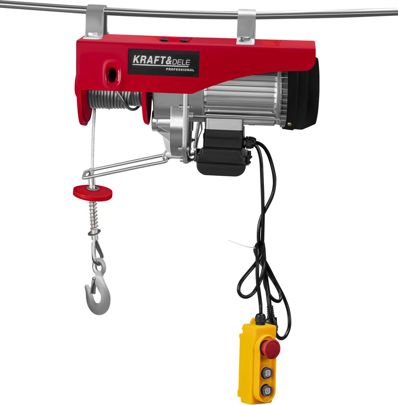 Elektrický naviják KD2192 – detail háku a kladky