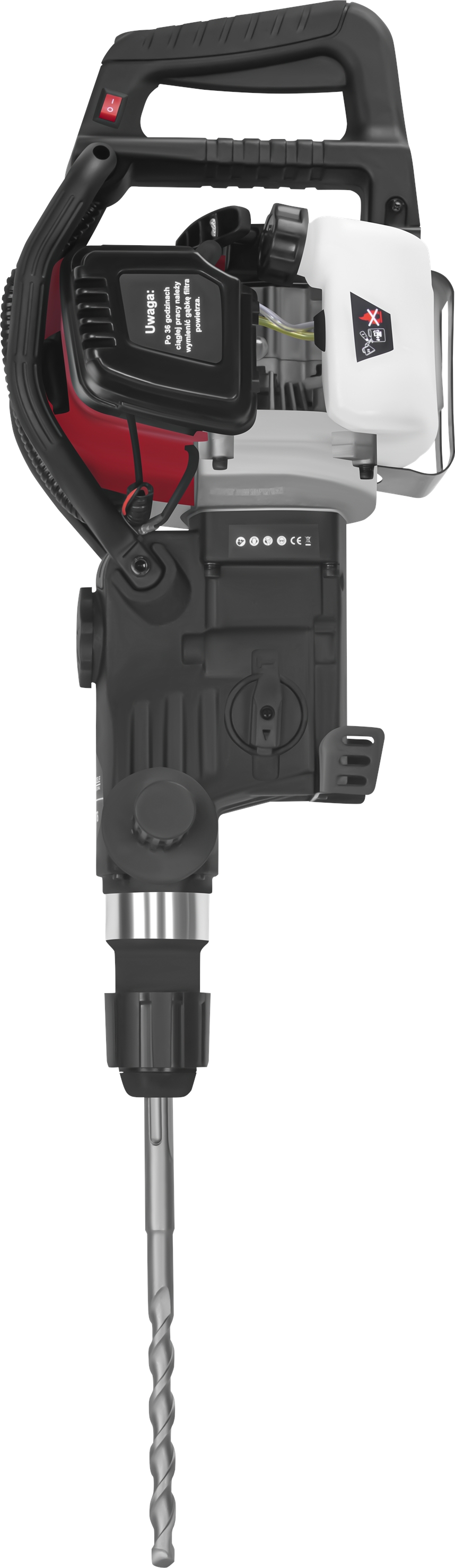 Bourací kladivo benzínové SDS-MAX KD3476 — detail uchopení