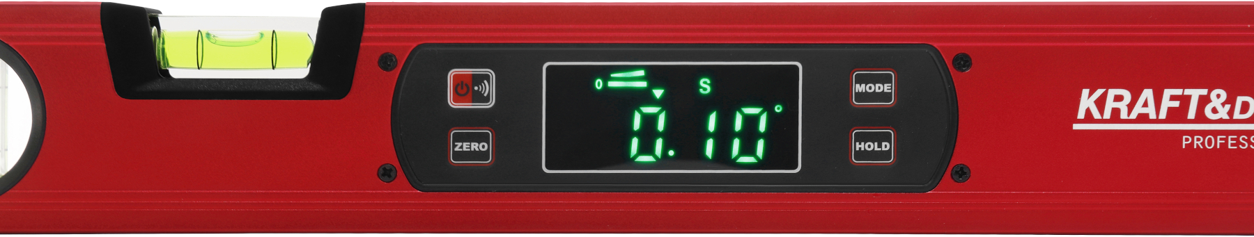 Digitální vodováha KD3667 — detail základny s magnety