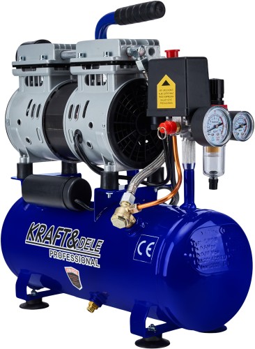 Kraft&Dele KD4098 bezolejový kompresor 9 l — celkový pohled