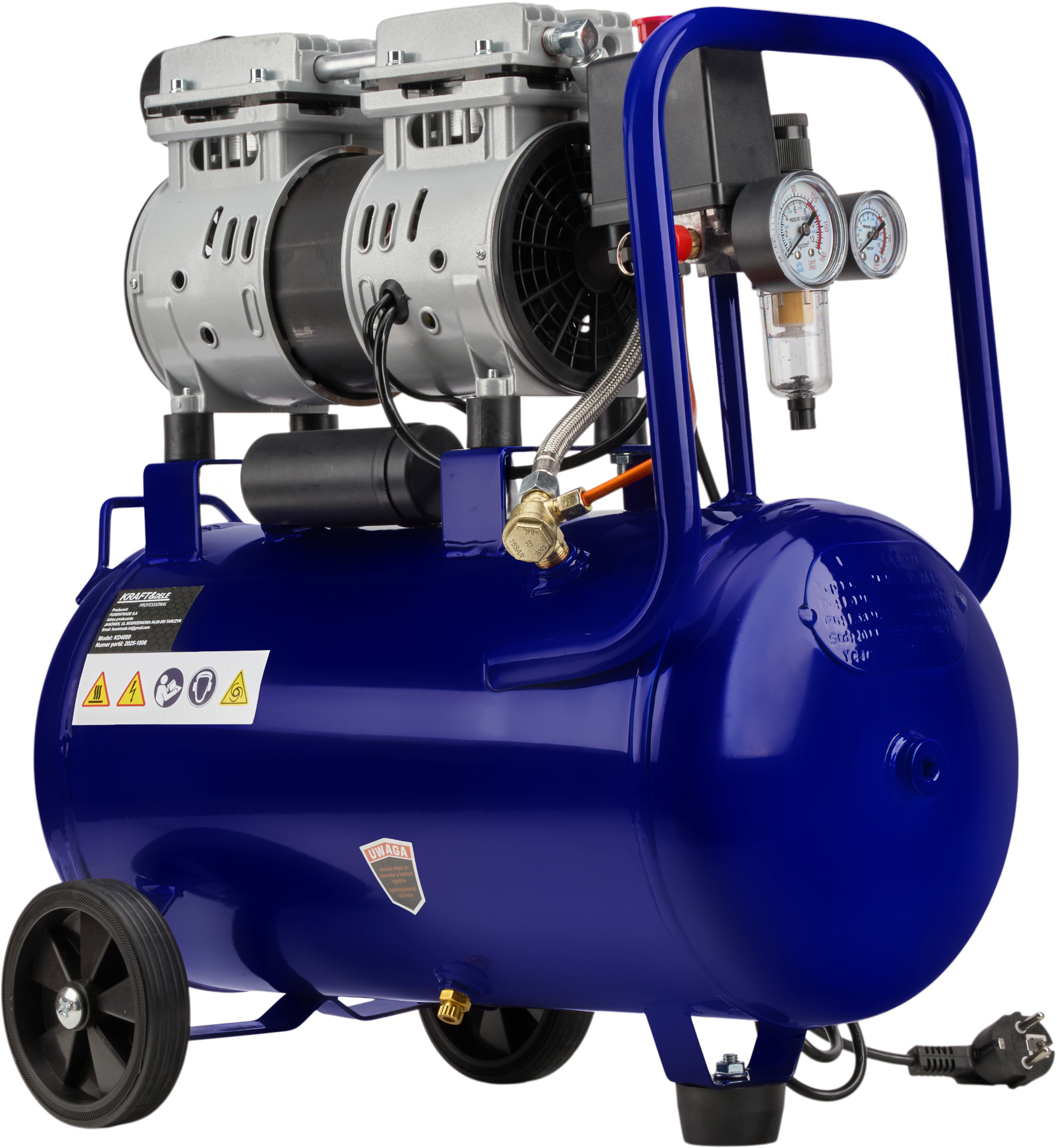 Bezolejový kompresor KD4099 – detail výstupu vzduch