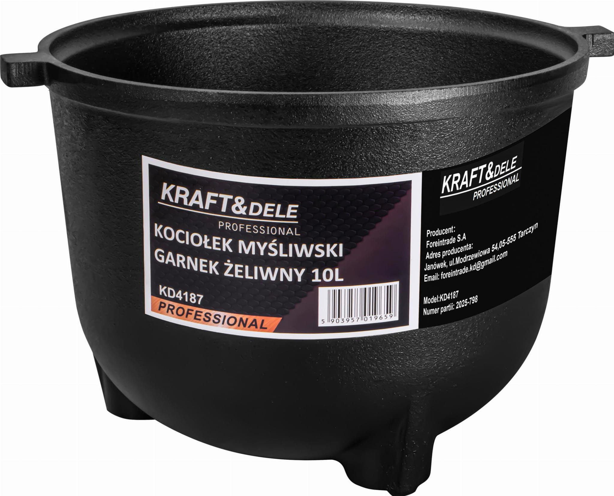 Myslivecký kotlík litinový 10 l KD4187 – obsah balení