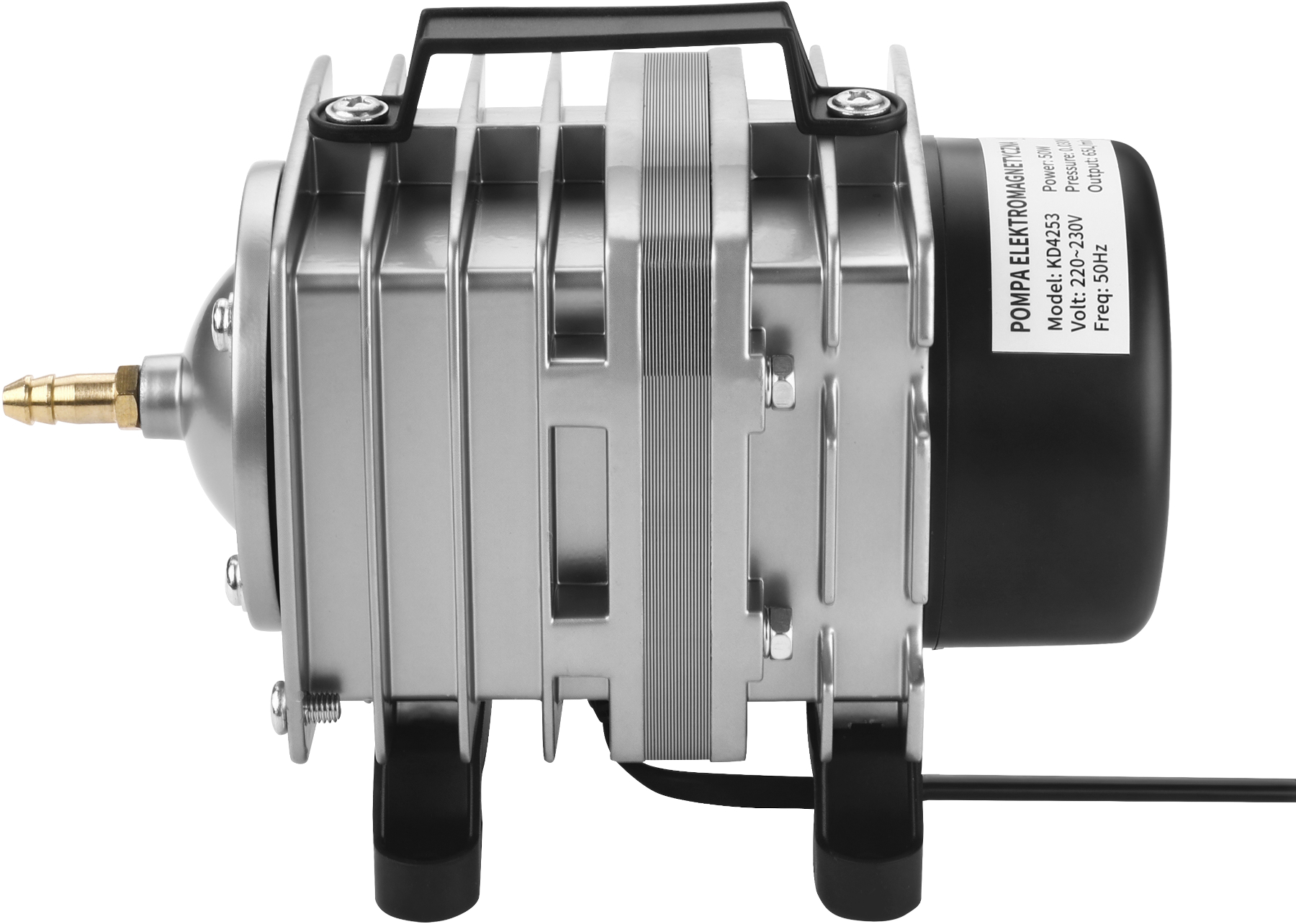 Elektromagnetické vzduchové čerpadlo KD4253 – boční pohled