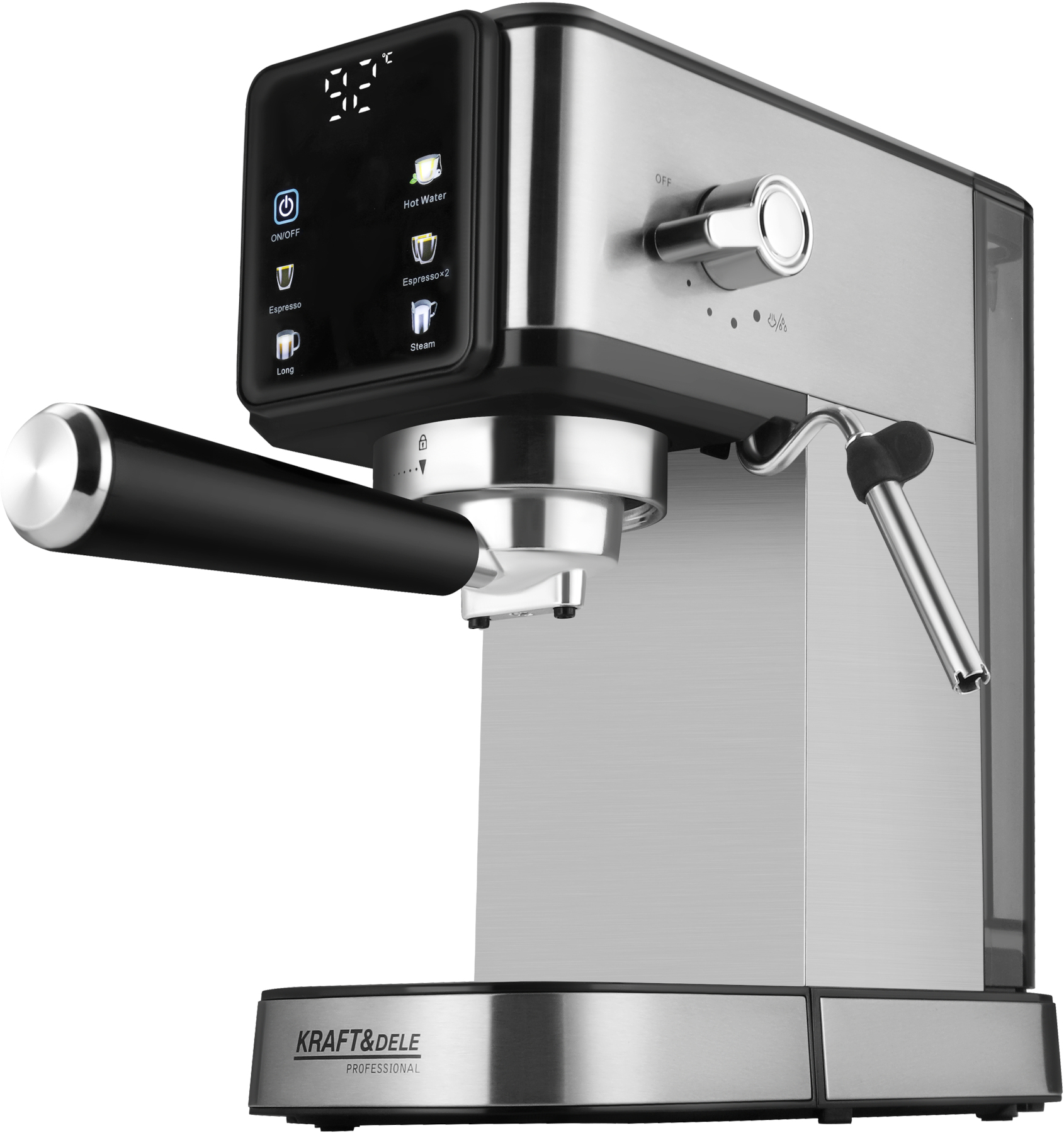 Tlakový kávovar Kraft&Dele KD4290 – dotykový panel