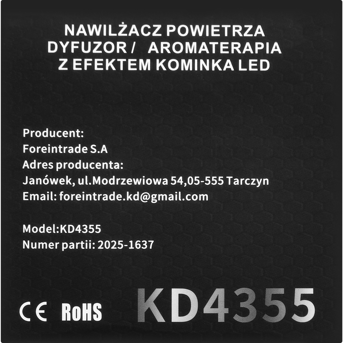 Zvlhčovač vzduchu KD4355 - celkový záběr