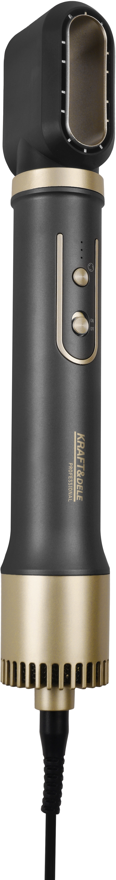 Kulma-fén Kraft&Dele KD4397 — otočný kartáč v akci