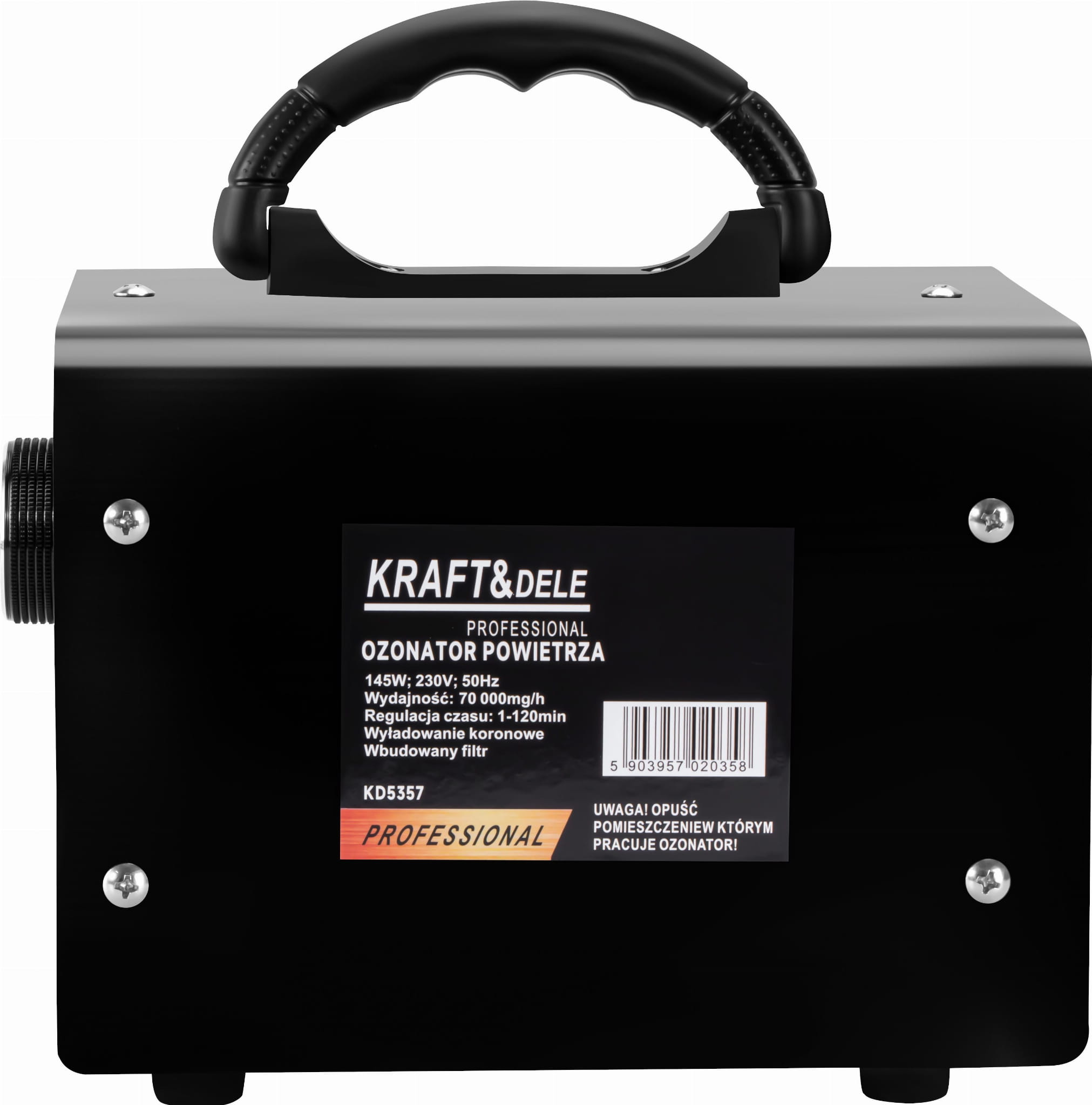 Ozónový generátor Kraft&Dele KD5357 – přední panel s displejem