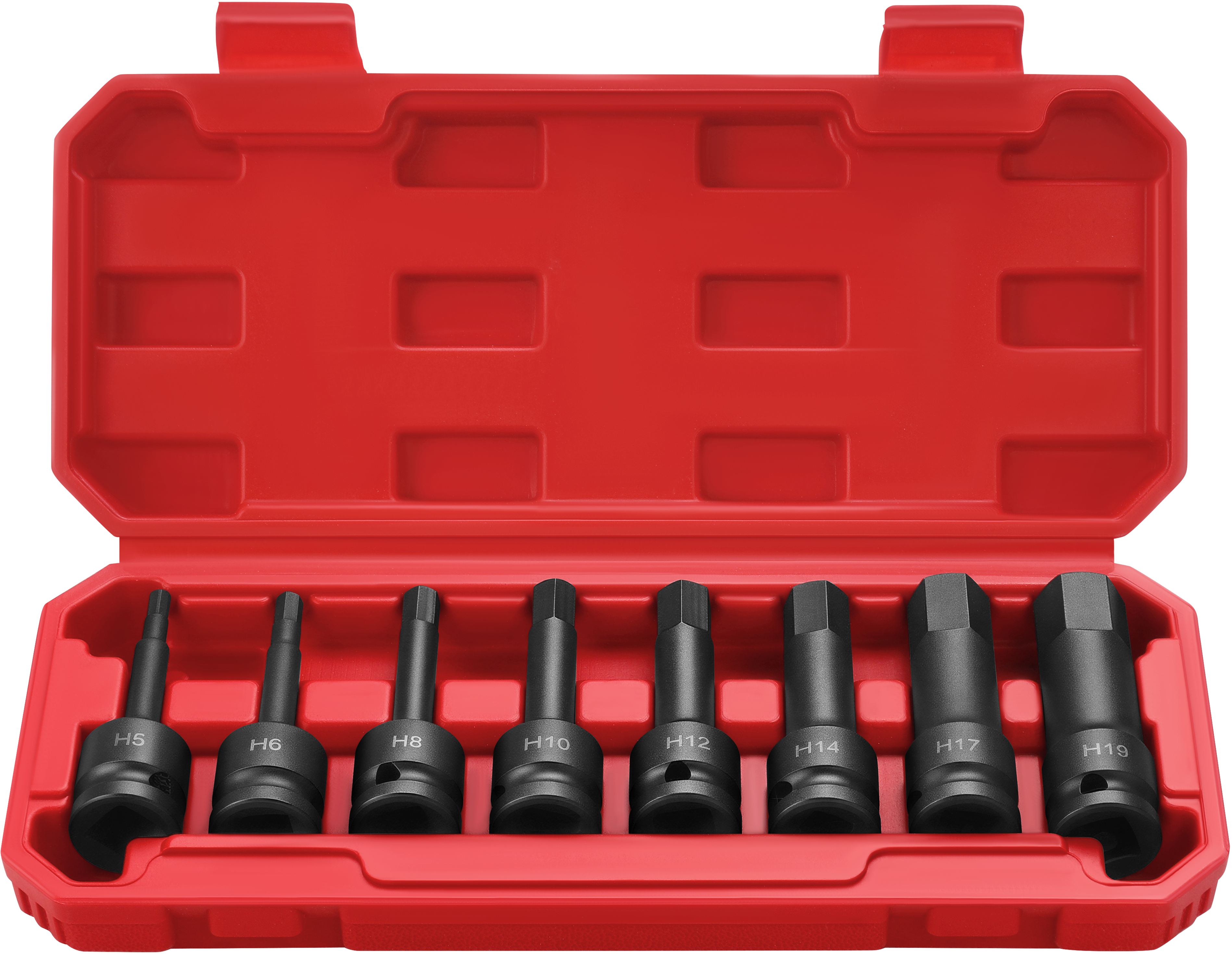 Kraft&Dele KD5431 rázové HEX nástrčné klíče – detail nástrčných klíčů