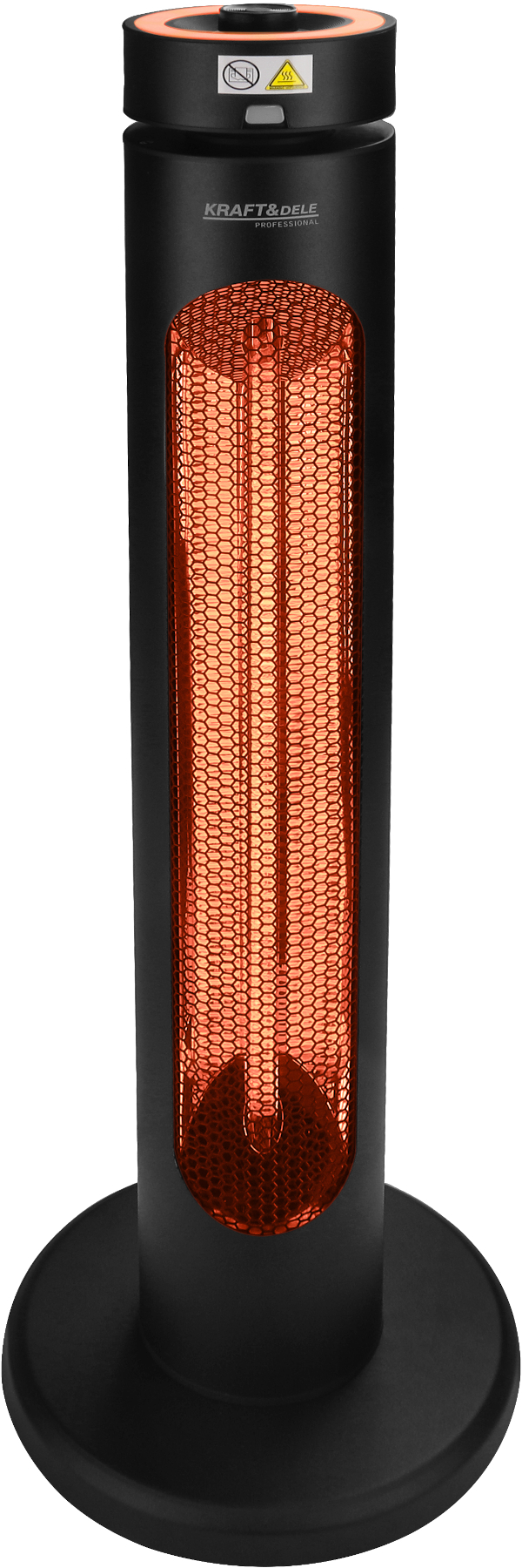 Elektrický infračervený zářič Kraft&Dele KD6502 – ovládací panel a LED displej