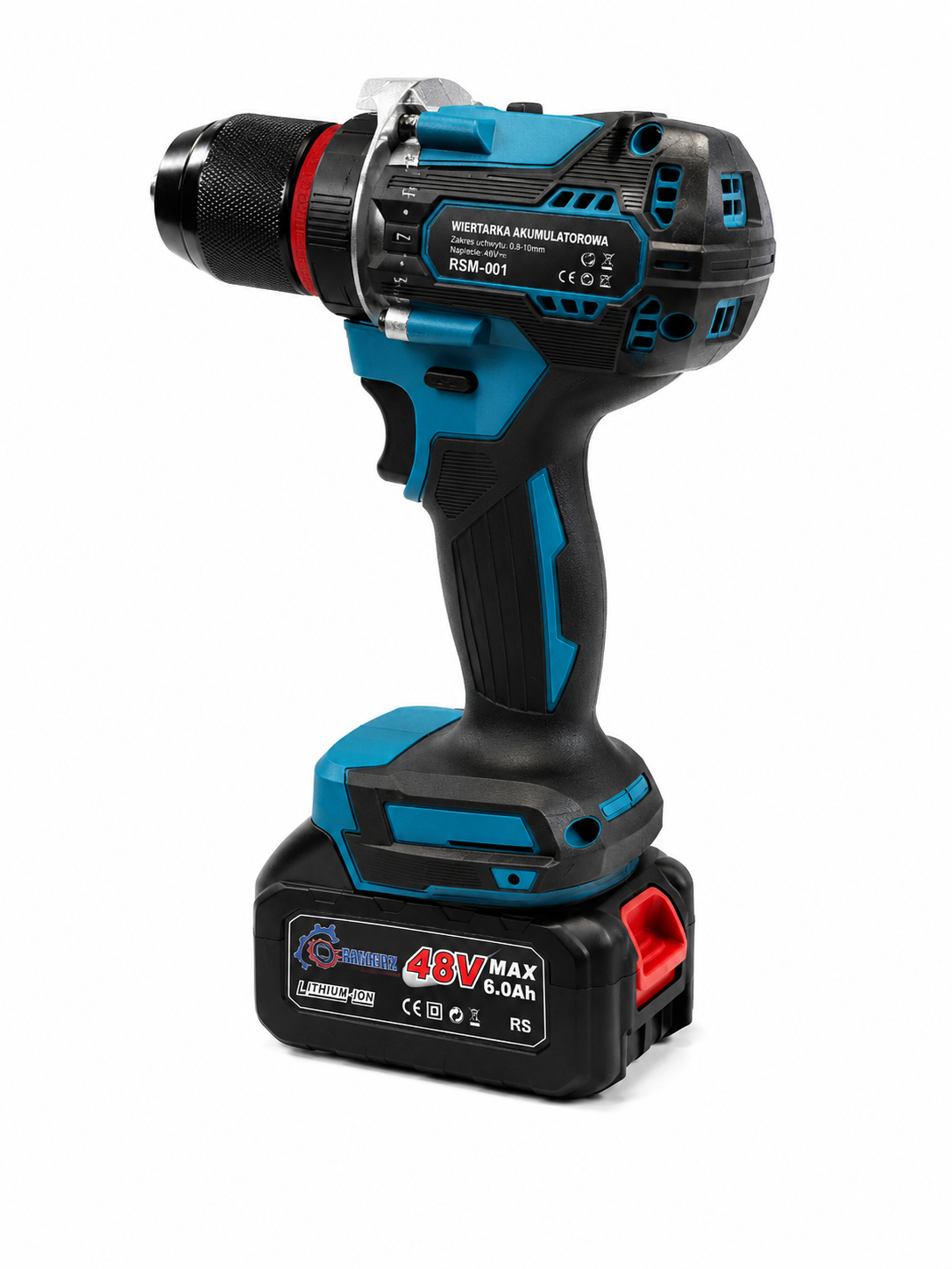 Akumulátorová vŕtačka s príklepom/skrutkovač RANGERS RSM-001, 46 Nm, 2× akumulátor 6 Ah, kufrík 4