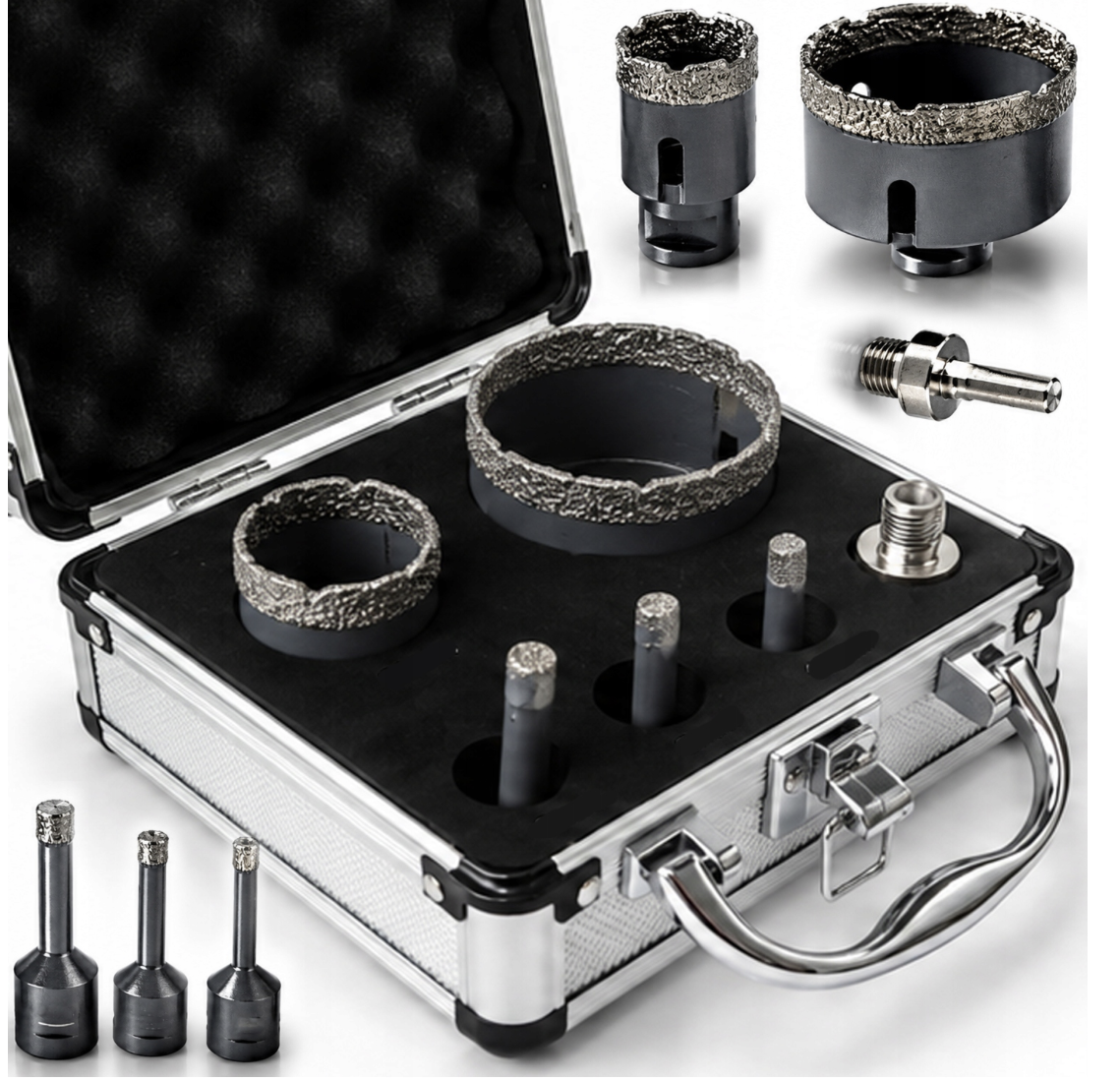 Sada diamantových korunek Ondragon OD9217 6–68 mm M14, na gres, obklady, beton a kámen 1