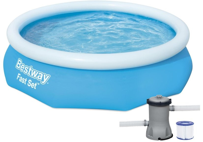 Zahradní bazén Bestway s filtrační pumpou 305 × 76 cm (model 57270, kap. 3800 l) — Celkový pohled na bazén