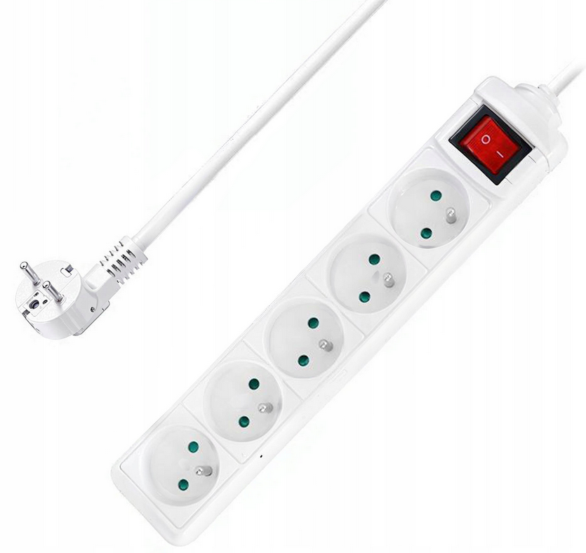 Prodlužovací kabel ONDRAGON s 5 zásuvkami 3 m 16 A — Celkový pohled