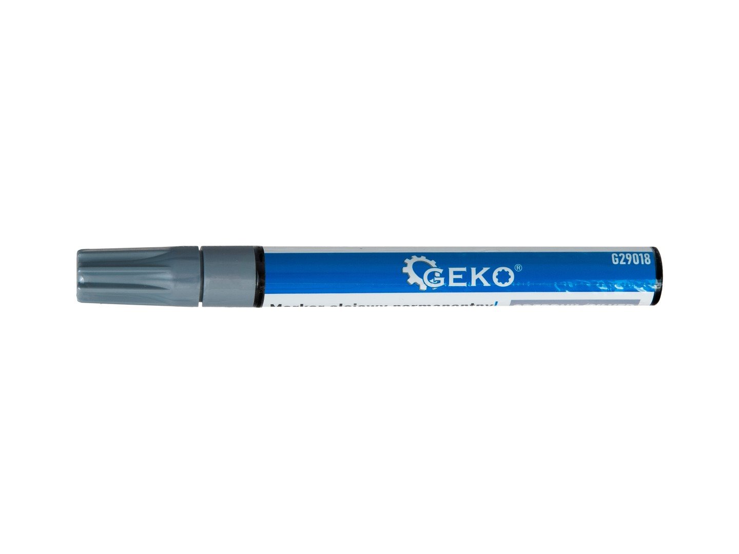 Permanentní olejový marker stříbřitý Geko 5903418304959 – odolný pro vnitřní i venkovní použití — Pohodlná ergonomie