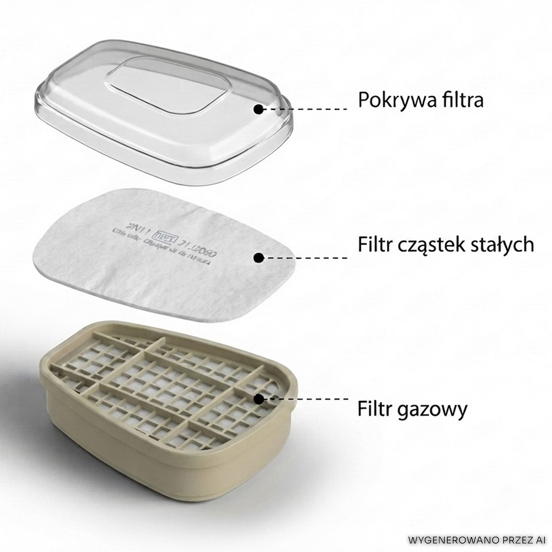Sada filtrů do půlmasky lakerní G90013 / G90012 – Geko – pro prach a paru laku — Filtr P1/P2