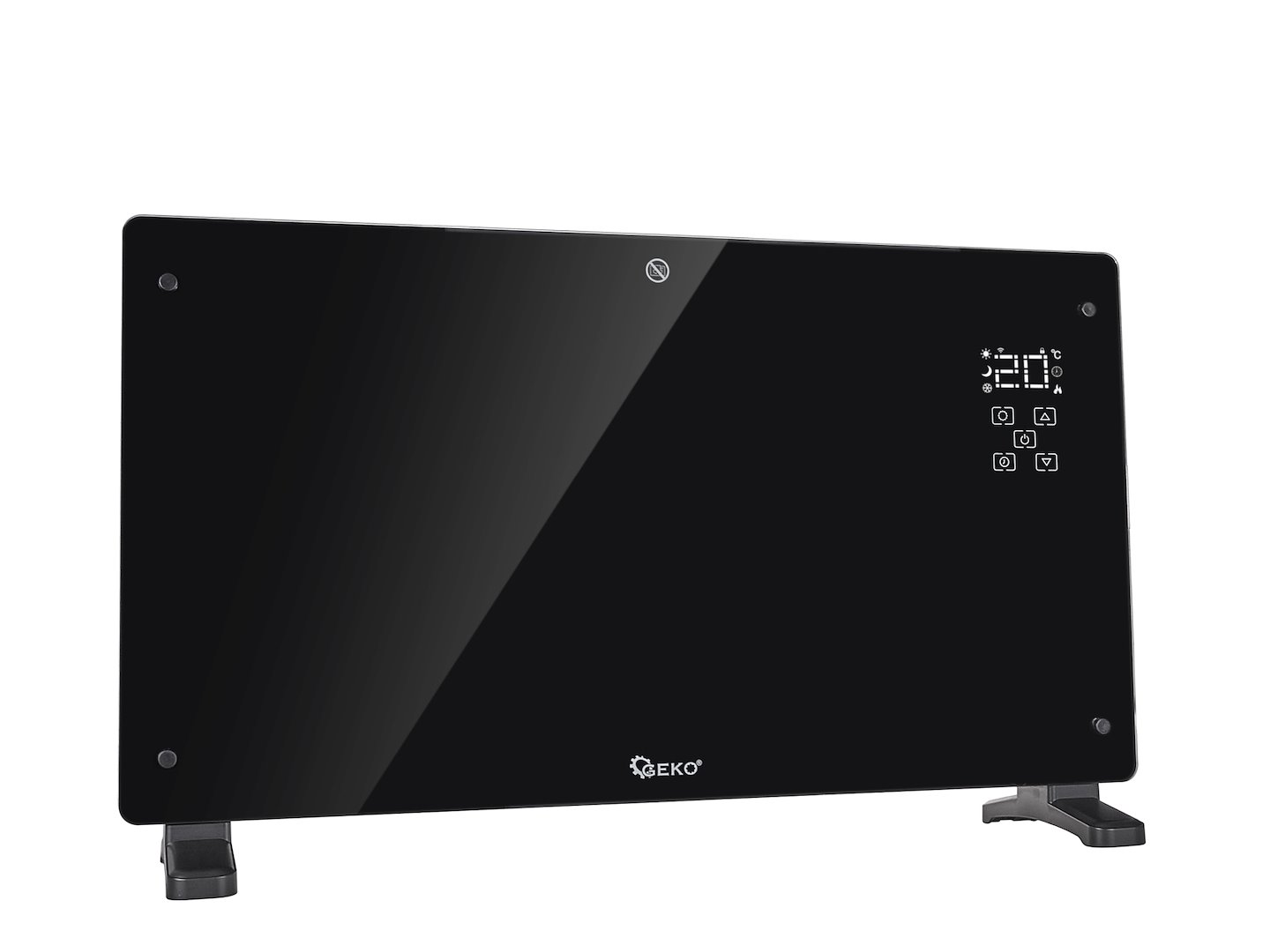 Konvektory skleněné černé s LCD displejem, ovladačem a Wi-Fi – 2500 W – Geko – EAN: 5901477191657 –: 24 měsíců — WiFi kontrola