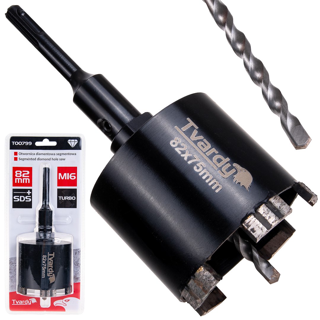 Diamantový kotouč segmentový Turbo 82 mm SDS Plus – Geko – diamantové pilníky pro beton a kamenné materiály — Diamantový kotouč Turbo