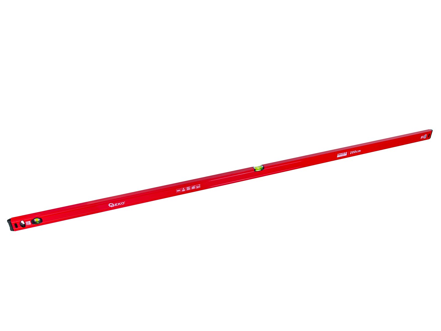 Rázový utahovák Geko Poziomnica 2000 mm STRONG LINE – délka 2 metry pro rychlé a silné otáčení šroubů a matic — V provozu