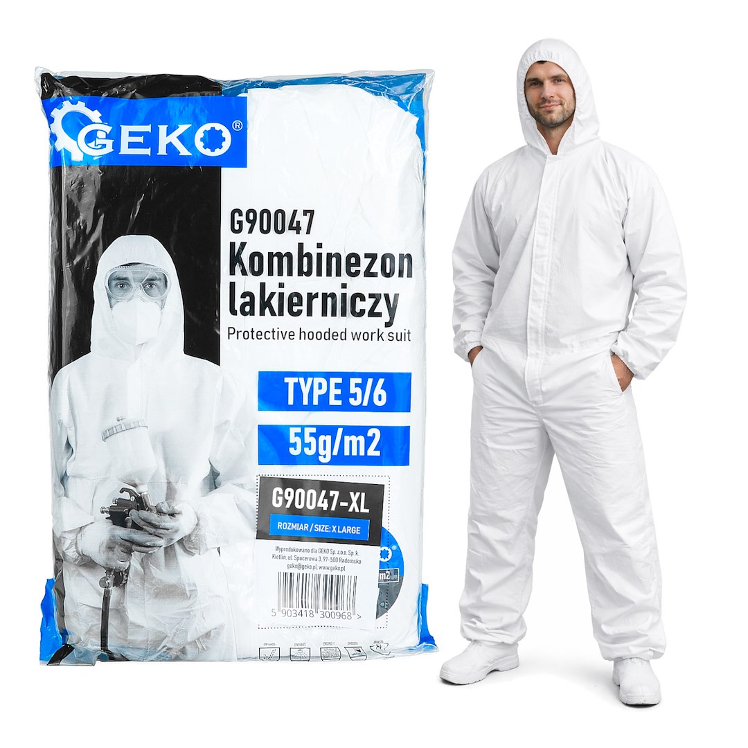 Kombinezon lakierovací s kapucí 55 g/m² typ 5/6 — velikost XL — Celkový pohled