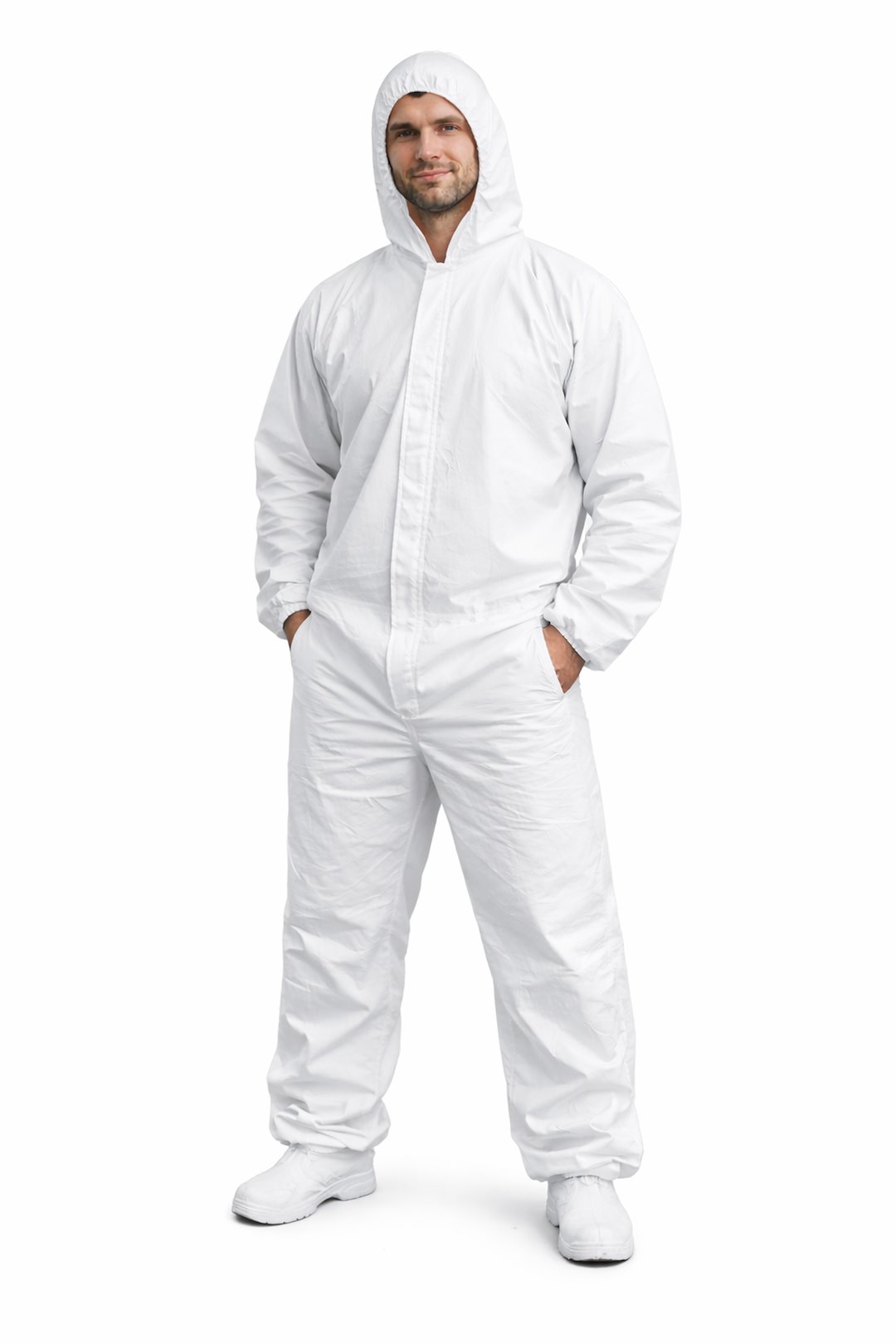 Kombinezon lakierniczy z kapturem 55g/m² typ 5/6 – rozmiar XXL Geko 5903418300975 — V provozu