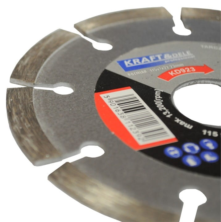 Tarcza segmentowa do řezání 115x7x22,23mm KD923 — V provozu