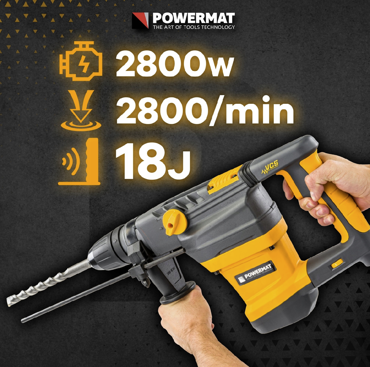 Výkonné kladivo 2800 W