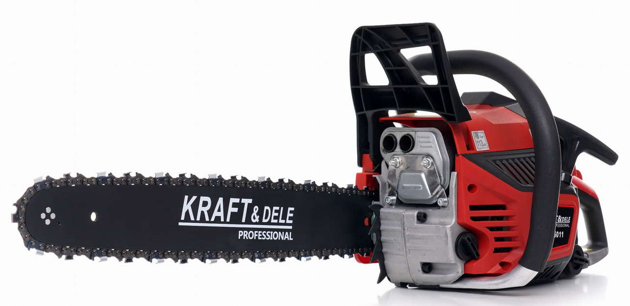 Kraft&Dele KD5011 – detail vodicí lišty 45 cm a řetězu 0.325"