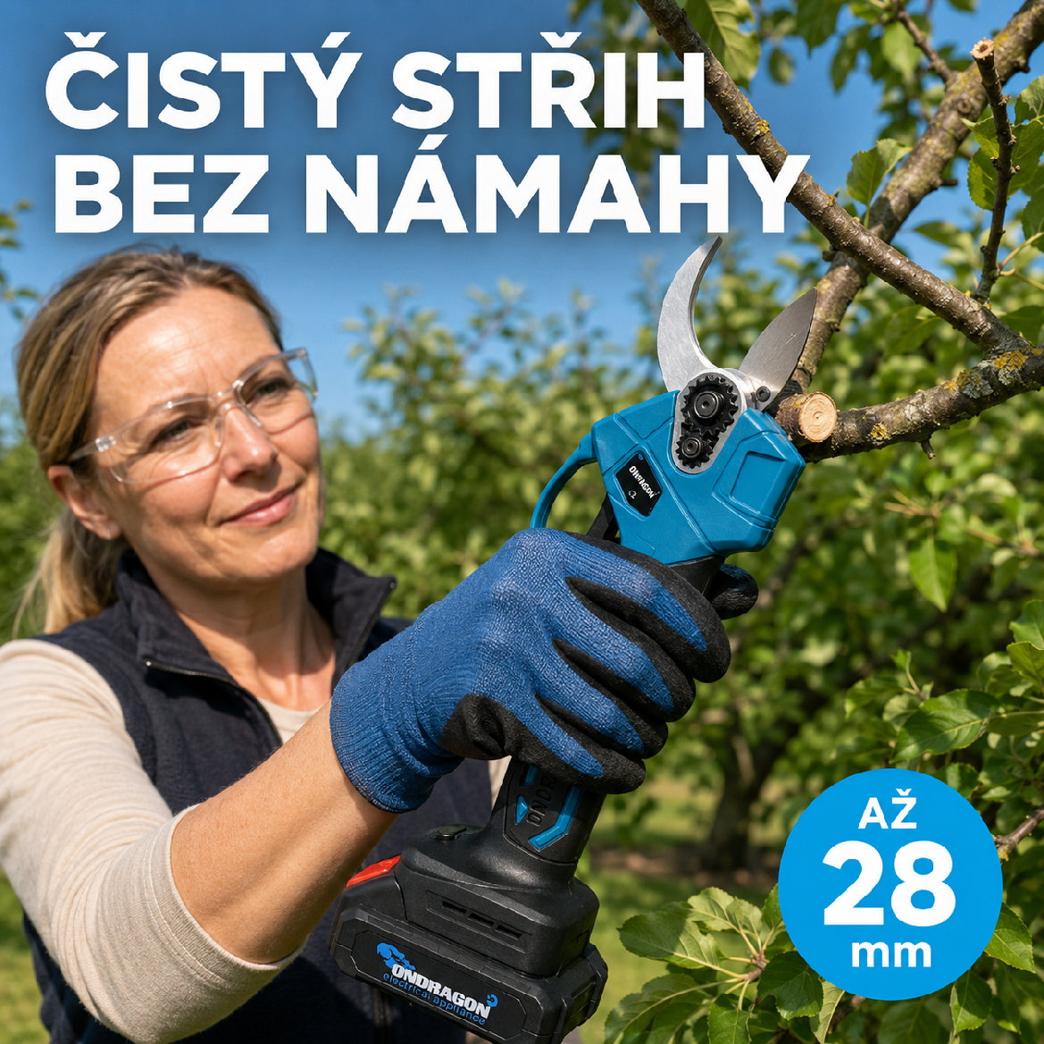 Aku sada 2v1 ONDRAGON – akumulátorové nůžky na větve