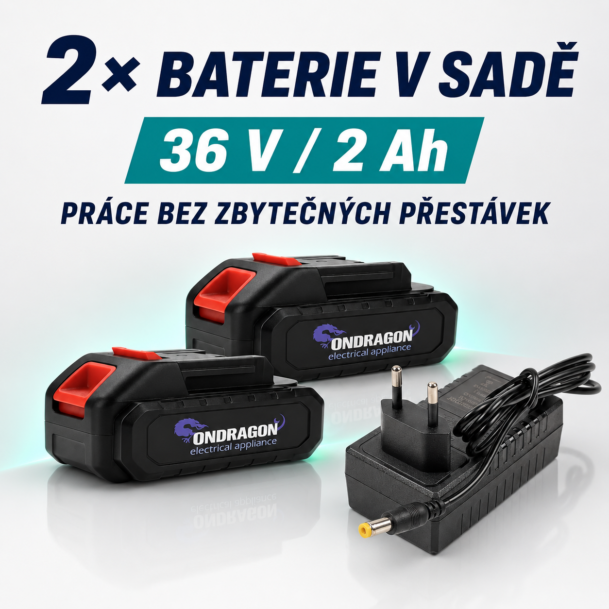 Aku sada 2v1 ONDRAGON – detail baterie 36 V
