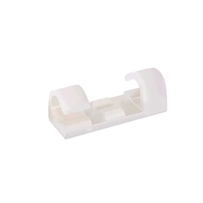 Organizér kabelů Kraft&Dele s 20 klipy, samolepící, bílý kd10080