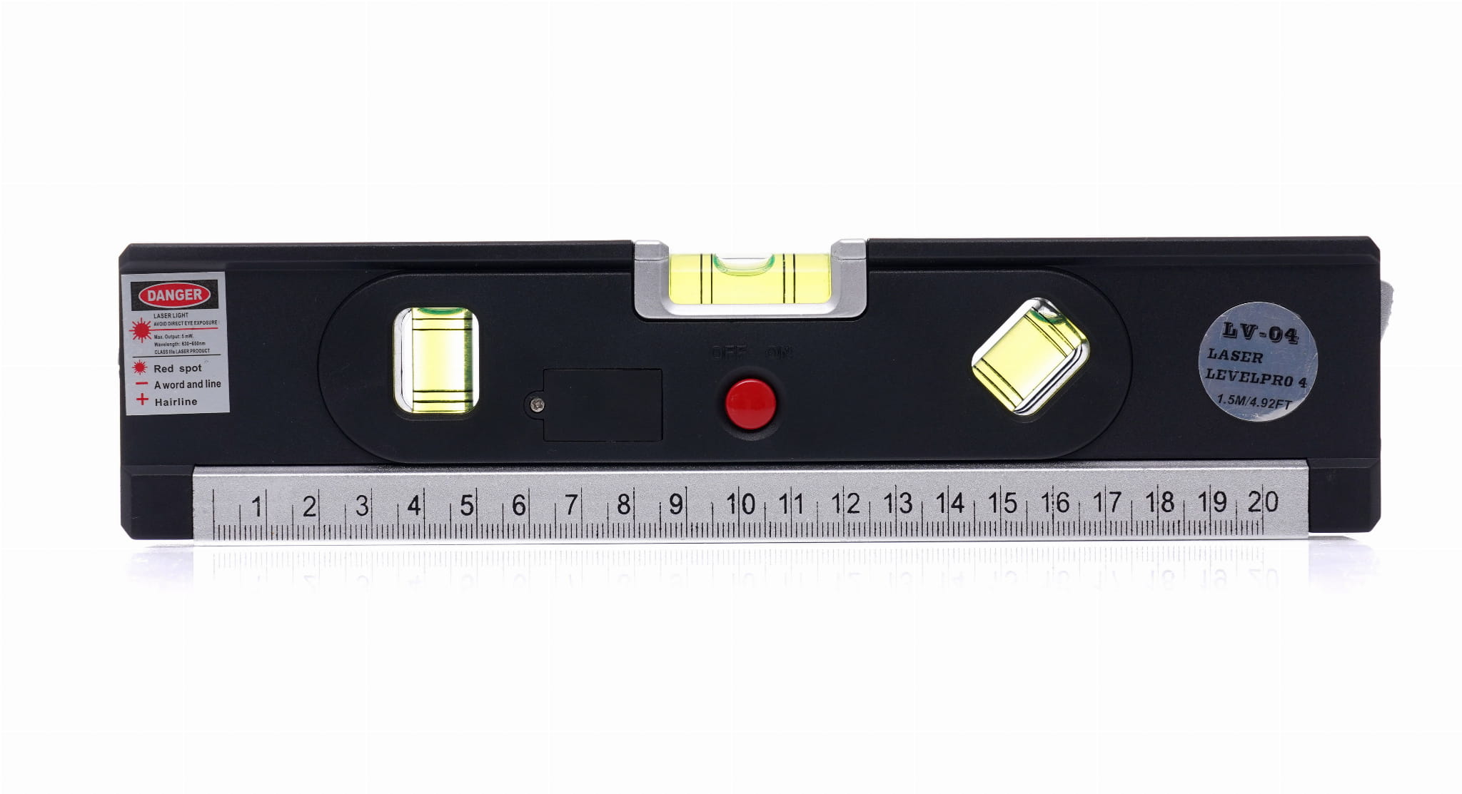 Laserová vodováha KD10438 – celkový pohled