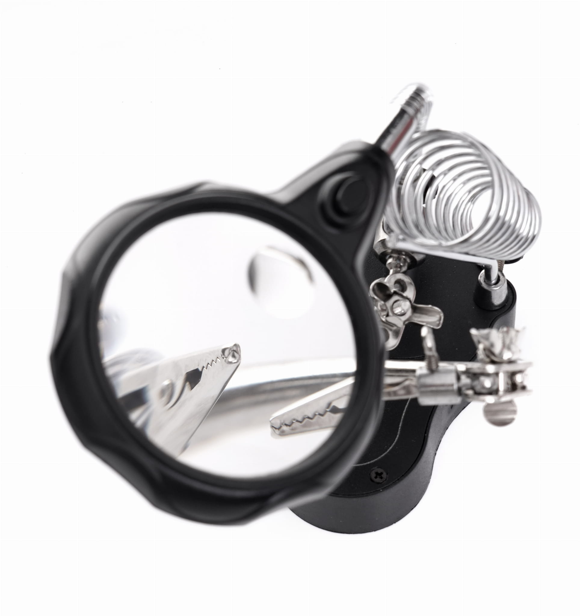 Třetí ruka KD10455 – detail lupy se zvětšením