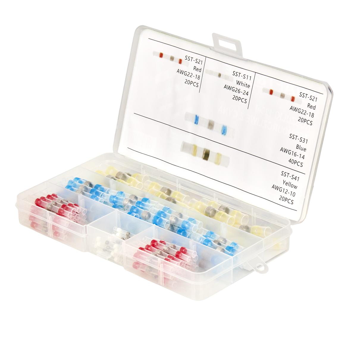 Kraft&Dele KD10491 termo smrštitelné objímky – celá sada 120 ks