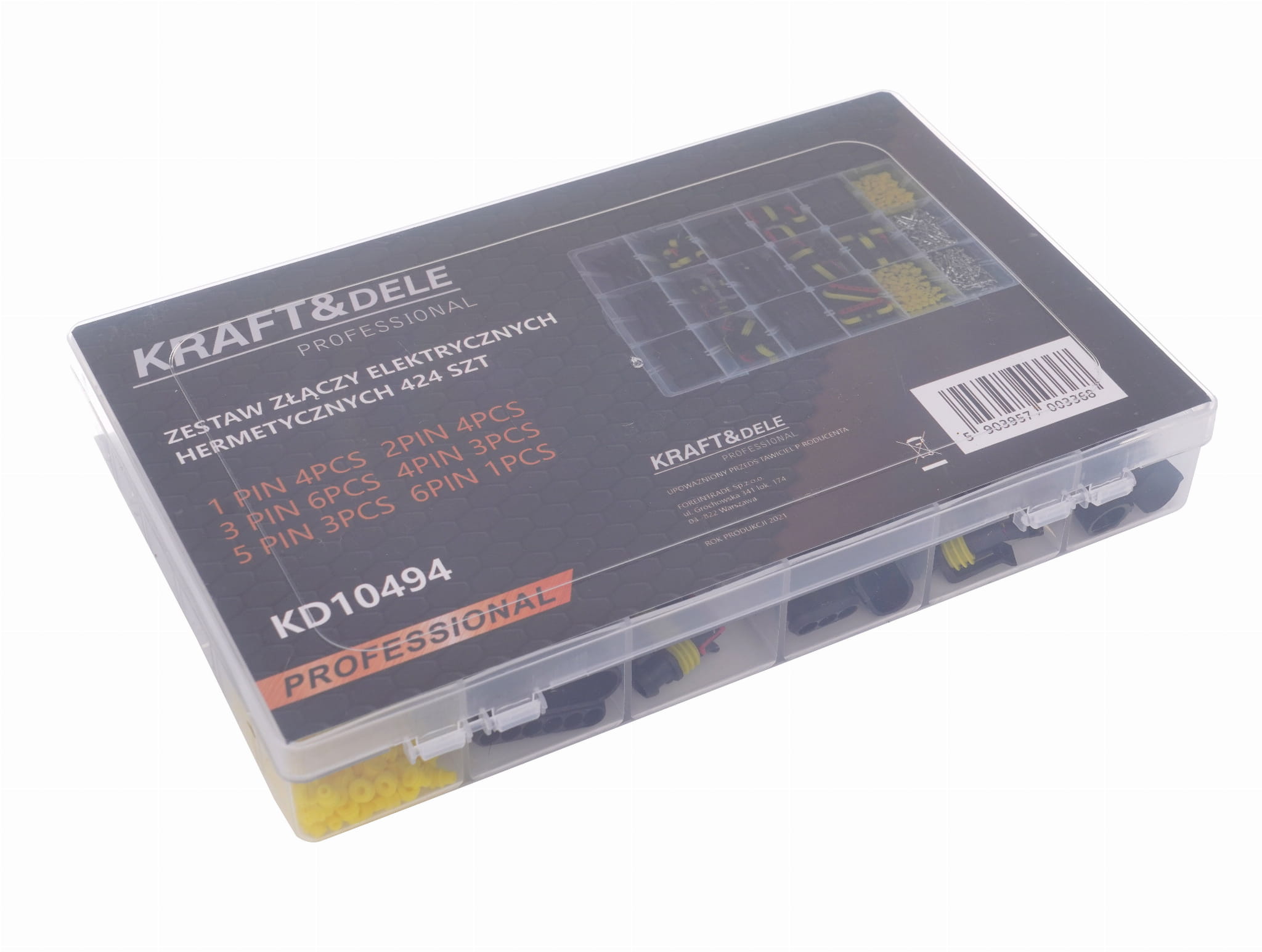 Hermetické konektory AMP Superseal KD10494 — detail konektoru a těsnění