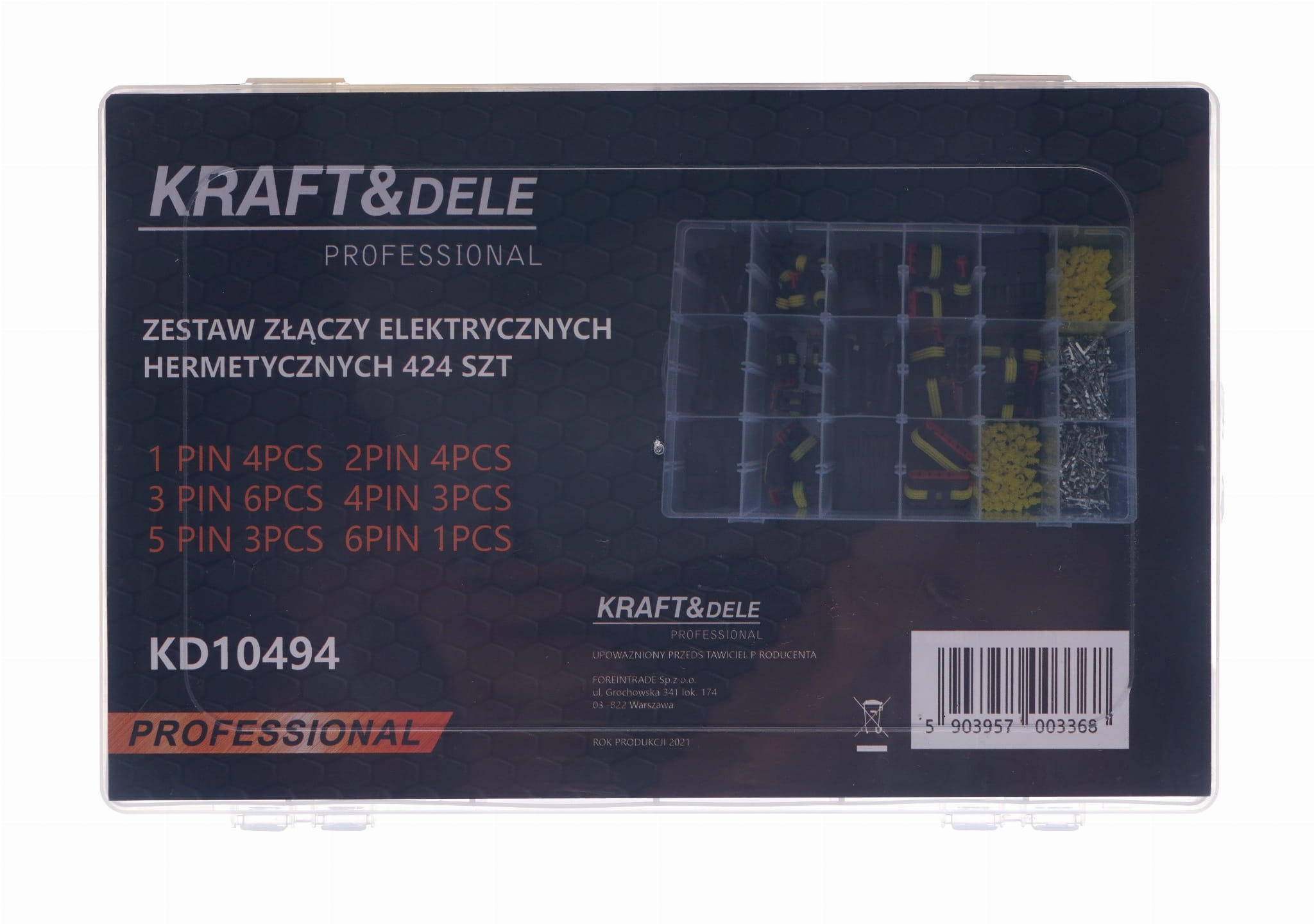 Hermetické konektory AMP Superseal KD10494 — různé velikosti konektorů