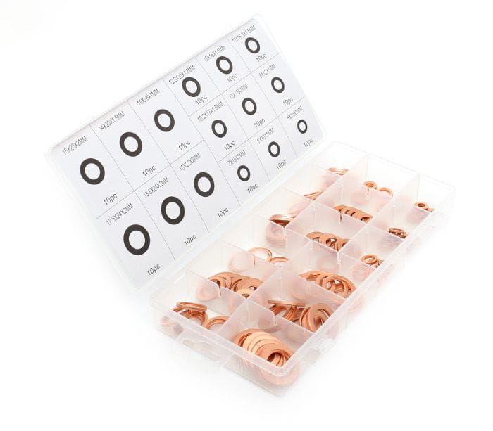 Měděné podložky 150 ks KD10503 – detail materiálu