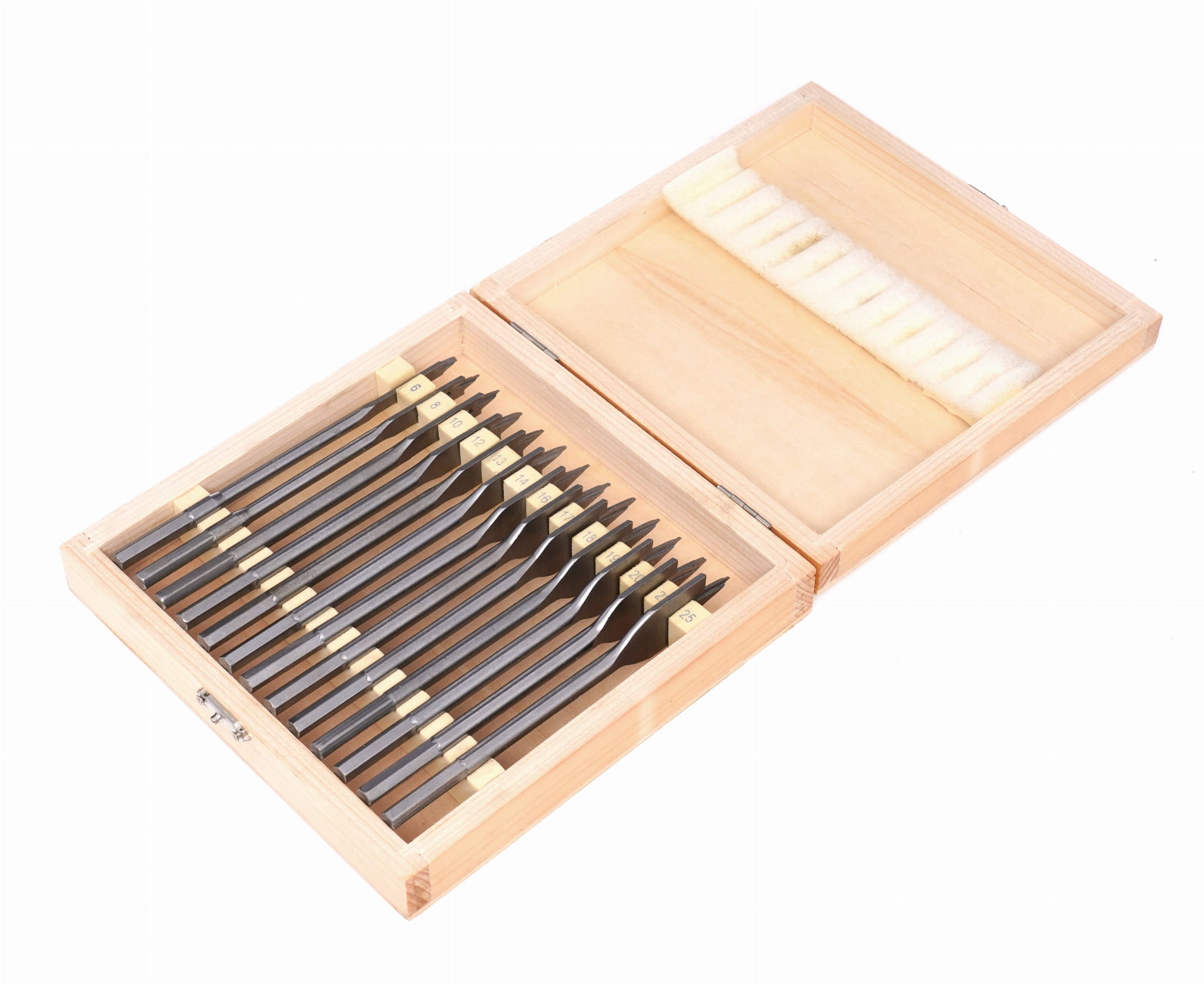 Lopatkové vrtáky 13 kusů KD10549 – detail břitů