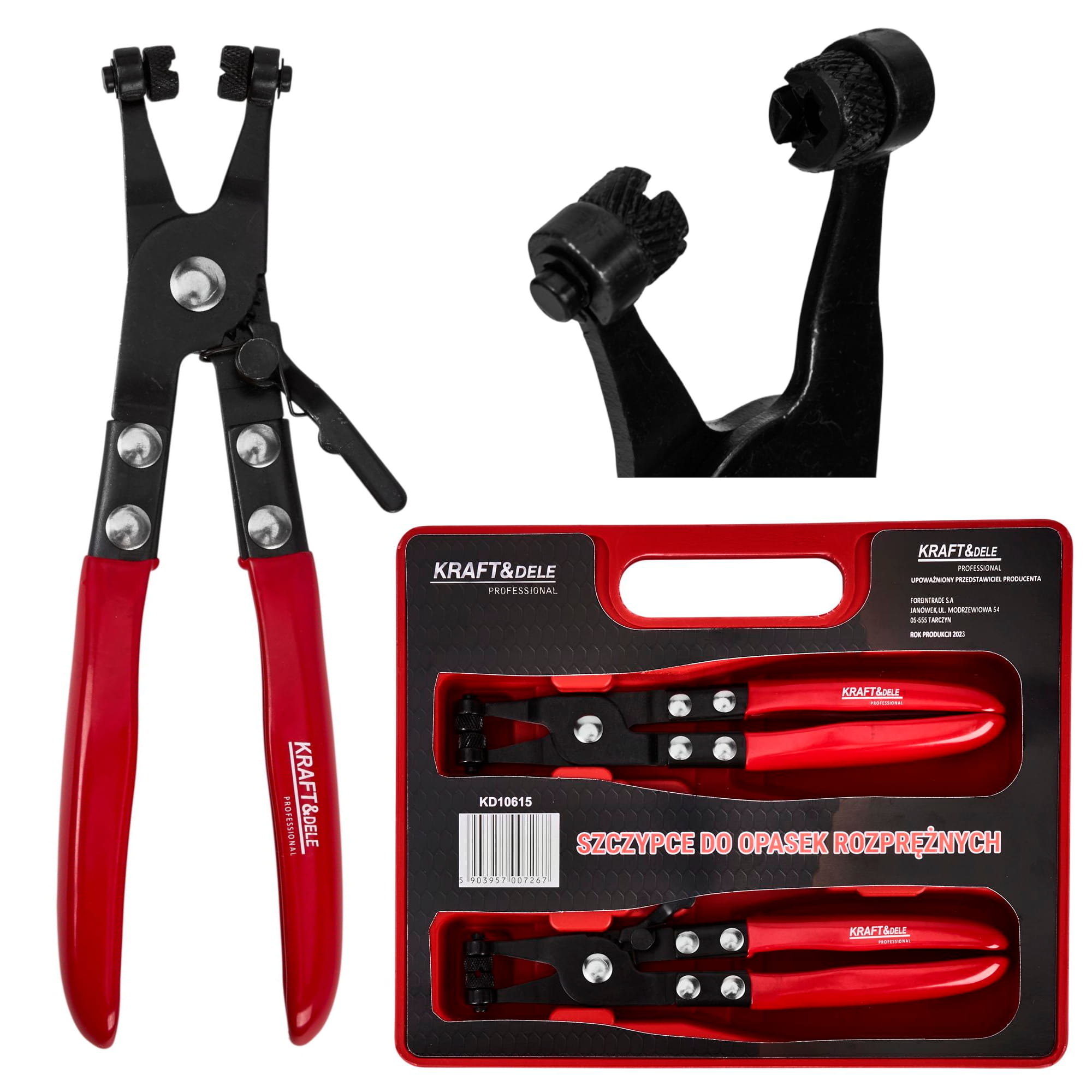 Kleště na roztažné pásky 220 mm KD10615 – celkový pohled