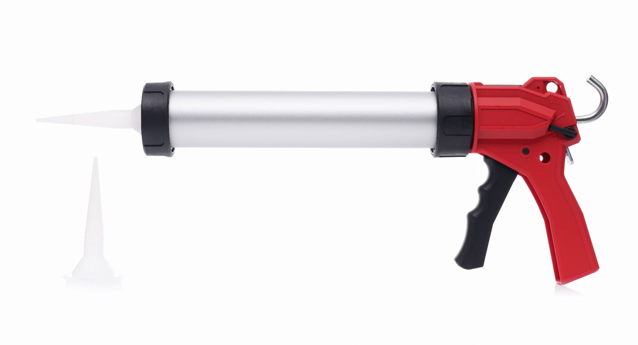 Ruční pistole na hmoty Kraft&Dele KD10721 – detail hliníkového těla