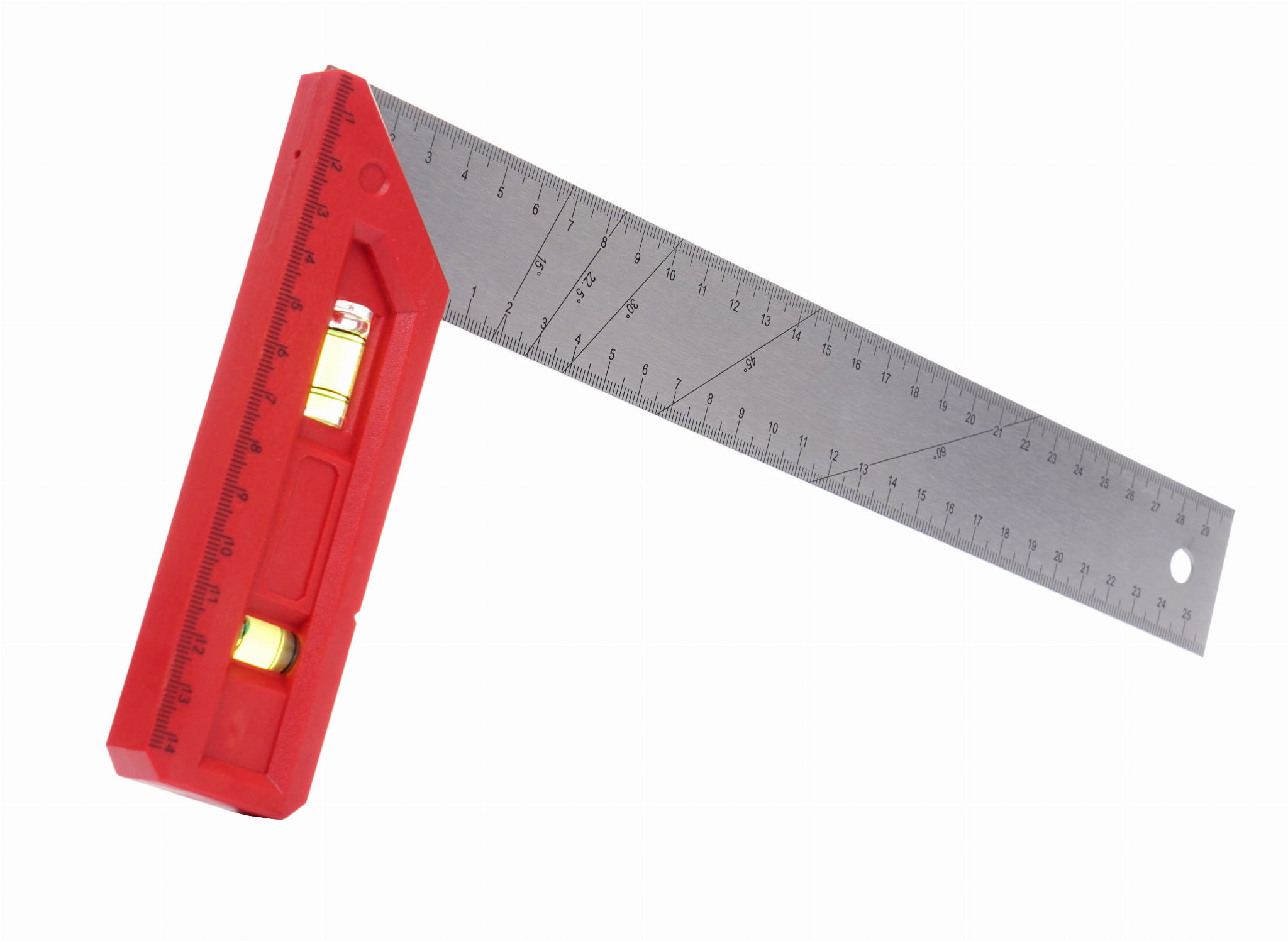 Úhlová lišta s vodováhou KD10727 – detail vodováhy