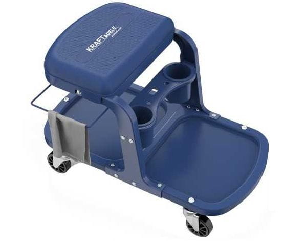 Kraft&Dele KD10762 pojízdná dílenská stolička – celkový pohled